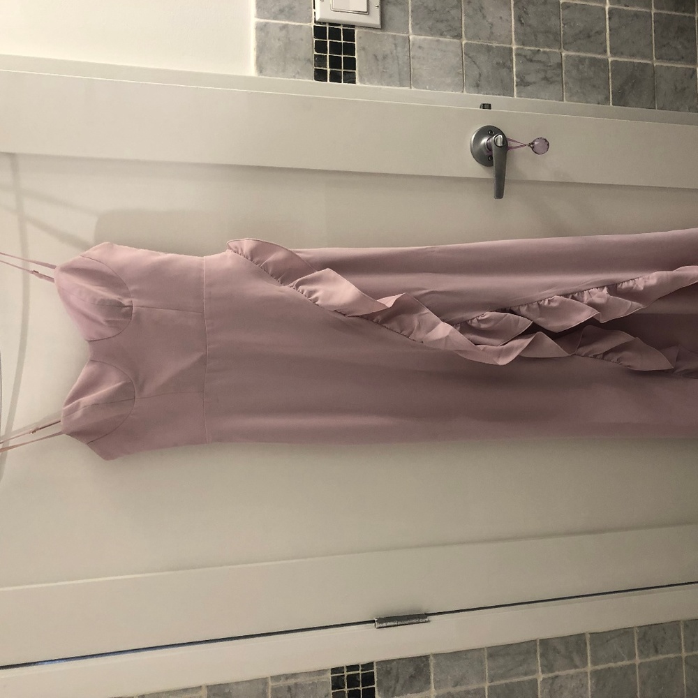 Purple Ruffle High-Low Dress